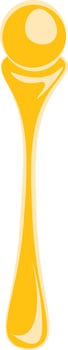 A golden staff, vector or color illustration.