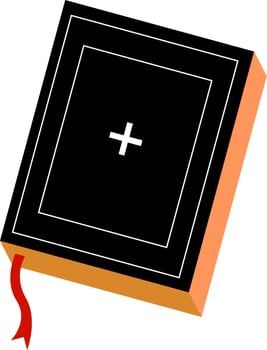 Holy bible, illustration, vector on white background.