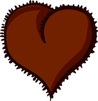 Cool red heart, illustration, vector on white background.