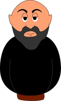 Security guard, illustration, vector on white background.