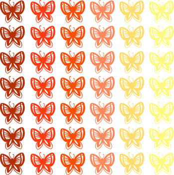 Butterfly wallpaper, illustration, vector on white background.