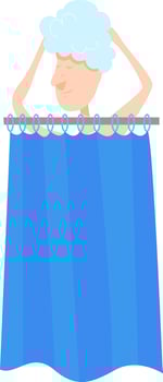 Bathroom, illustration, vector on white background.