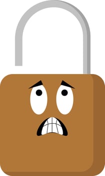Lock, illustration, vector on white background.