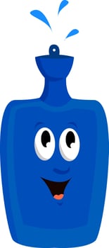 Blue tube, illustration, vector on white background.
