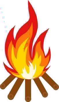 Bonfire, illustration, vector on white background.