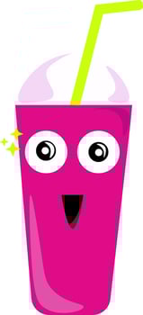 Fresh drink, illustration, vector on white background.