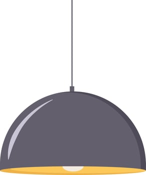 Ceiling lamp, illustration, vector on white background.