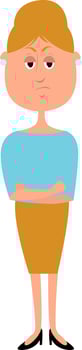 School principal, illustration, vector on white background.