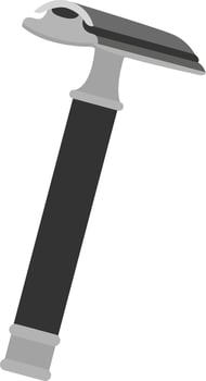 Hammer, illustration, vector on white background.