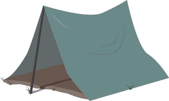 Tent, illustration, vector on white background.