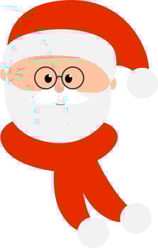 Santa claus, illustration, vector on white background.