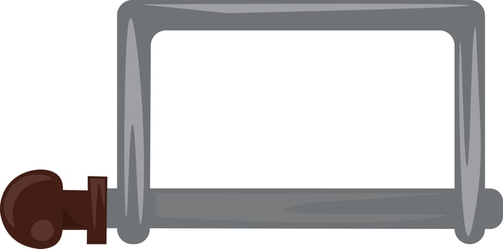 Fretsaw, illustration, vector on white background.