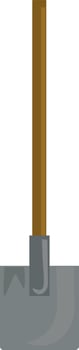 Shovel, illustration, vector on white background.