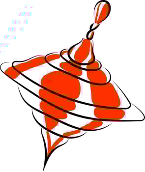Yule toy, illustration, vector on white background.