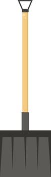 Snow shovel, illustration, vector on white background.