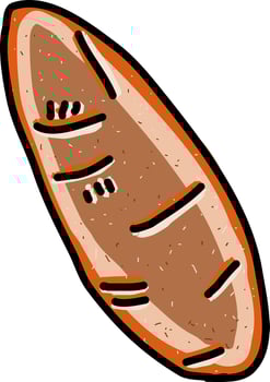 Sweet potato, illustration, vector on white background.