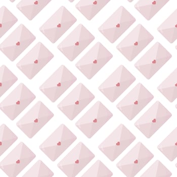 Love letters pattern, illustration, vector on white background.