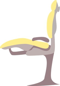 Dental chair, illustration, vector on white background.