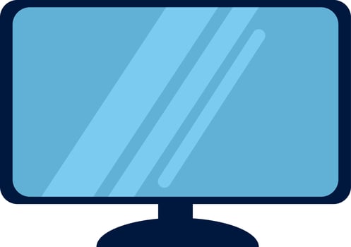 TV set, illustration, vector on white background.