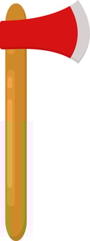 Long ax, illustration, vector on white background.
