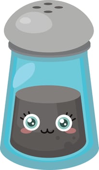 Black pepper, illustration, vector on white background.