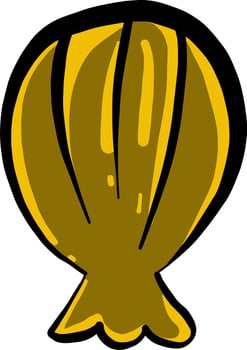 Brown seashell, illustration, vector on white background.