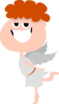 Eros God, illustration, vector on white background