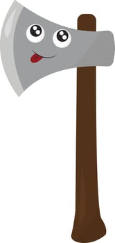 Silly ax, illustration, vector on white background