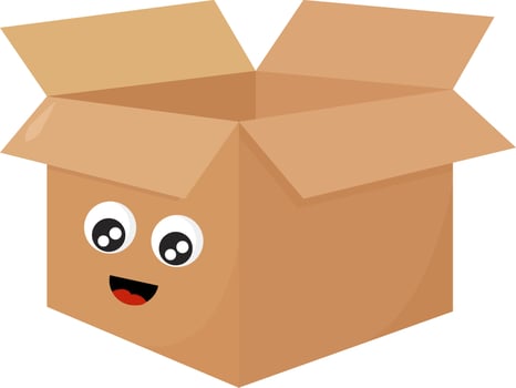 Open box, illustration, vector on white background