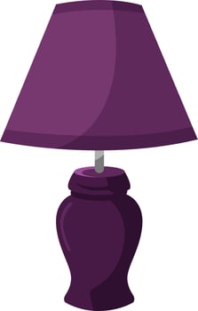 Purple lamp, illustration, vector on white background