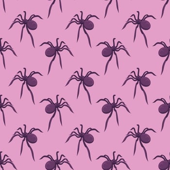 Spiders pattern, illustration, vector on white background
