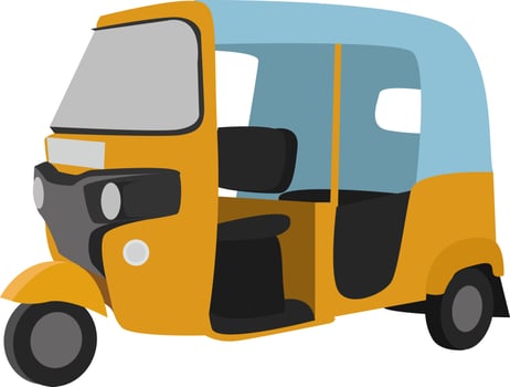 Tuk tuk, illustration, vector on white background