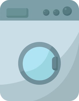 Washing machine flat, illustration, vector on white background