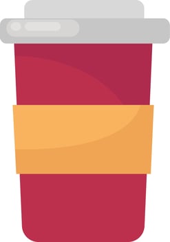 Coffee cup , illustration, vector on white background