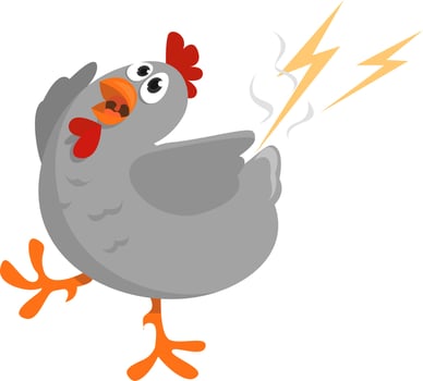 Thunder strike , illustration, vector on white background