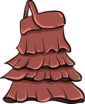Dress for dancing, illustration, vector on white background