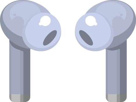 Ear pods, illustration, vector on white background
