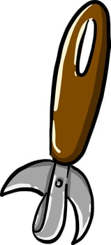 Bottle opener, illustration, vector on white background