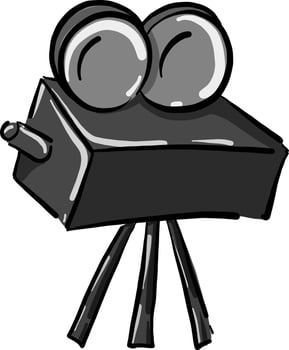 Old camera, illustration, vector on white background