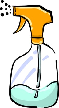 Alcohol in tube, illustration, vector on white background