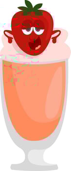 Cold cocktail, illustration, vector on white background