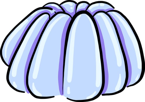 Blue jelly, illustration, vector on white background