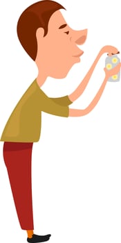 Fireflies, illustration, vector on white background