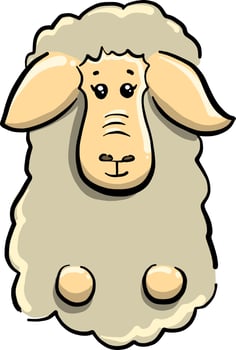 Bored ram, illustration, vector on white background