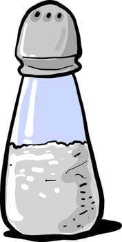 Salt shaker, illustration, vector on white background