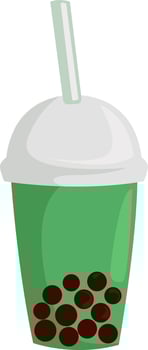 Bubble tea, illustration, vector on white background.