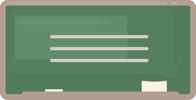 Green board for school, illustration, vector on white background.