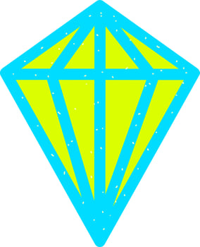 Flat diamond, illustration, vector on white background.