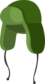 Green hat, illustration, vector on white background.