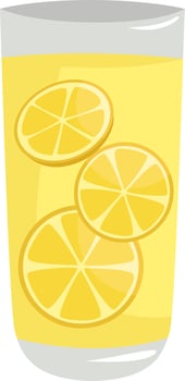 Lemon juice, illustration, vector on white background.